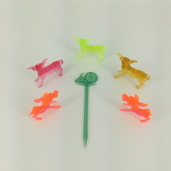 VINTAGE MCM SWIZZLE STICKS + ZOO PIKS COCKTAIL ANIMALS . LOT OF 152 . KITSCH BAR - Picture 15 of 16